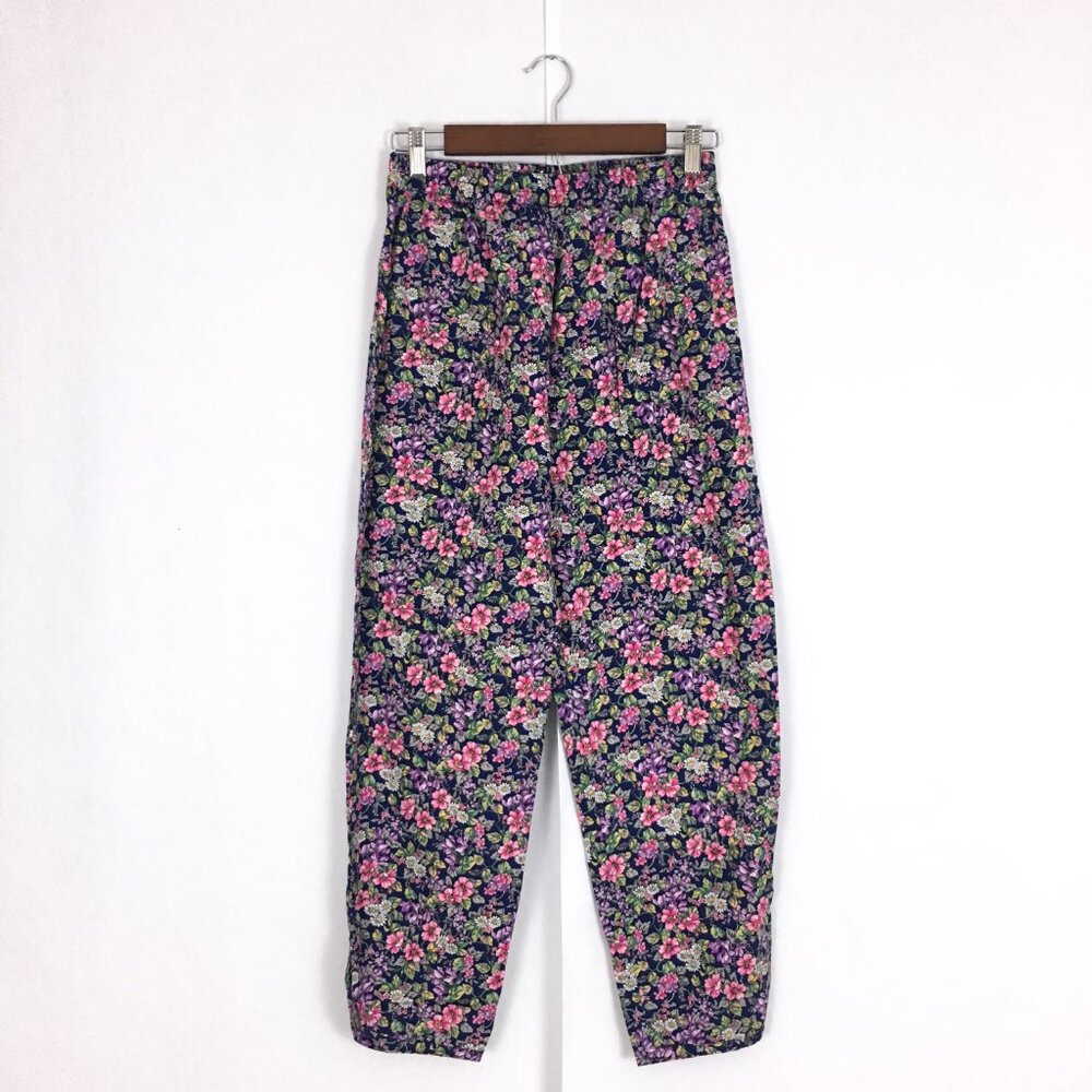 80s Floral Lace Trim Vintage Top Co-ord Set - Picture 9 of 13